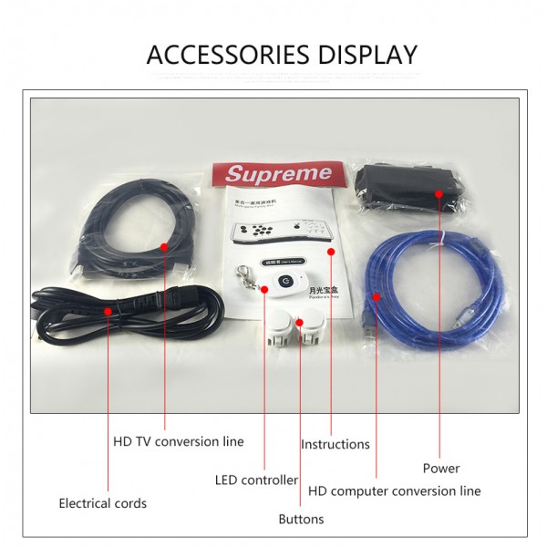 SupreSQV Pandora Box 9D Retro Arcade Game Machine