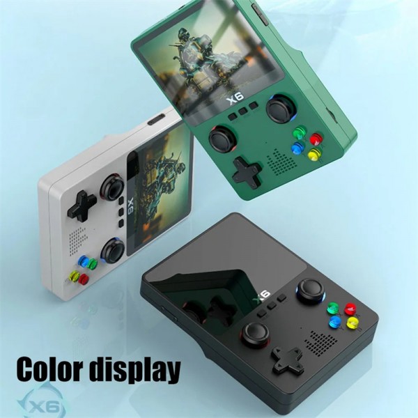 X6 Retro Handheld Game Player Dual Joystick 11 Simulators 3.5 Inch IPS Screen