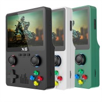 X6 Retro Handheld Game Player Dual Joystick 11 Simulators 3.5 Inch IPS Screen