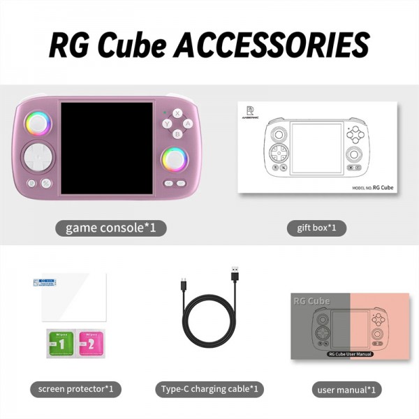 Anbernic RG Cube Retro Handheld Game Console Video Player Bluetooth Wifi Android 13