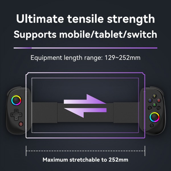 D8 Telescopic Wireless Game Controller for Android iOS PS3 PS4 Switch PC Stretching Extendable