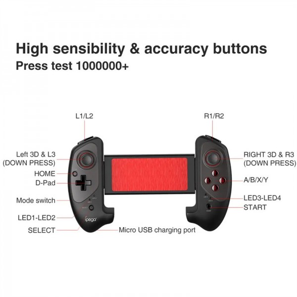 Ipega PG-9083S Game Controller Bluetooth Wireless Gamepad Controle Stretchable Joystick for iOS Android Phone Tablet TV Box PC