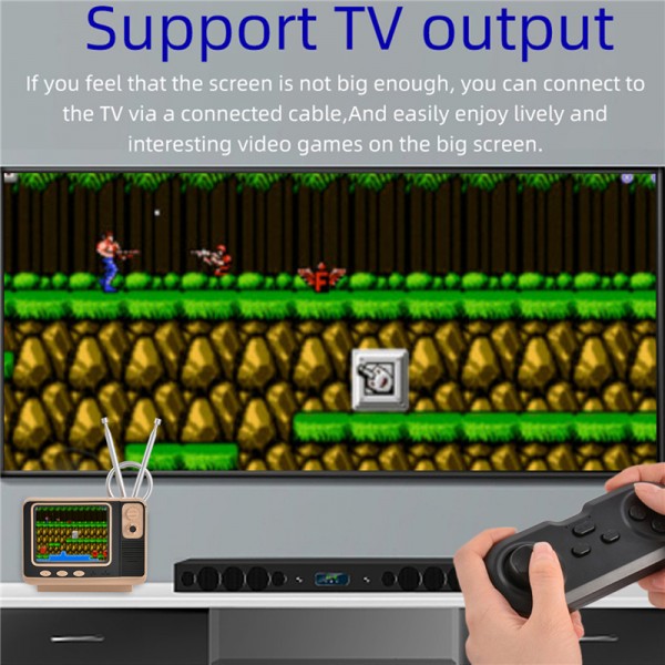 Vintage TV Style Game Console with 108 Retro Family Games
