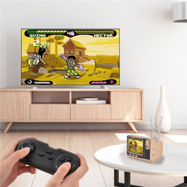 Vintage TV Style Game Console with 108 Retro Family Games